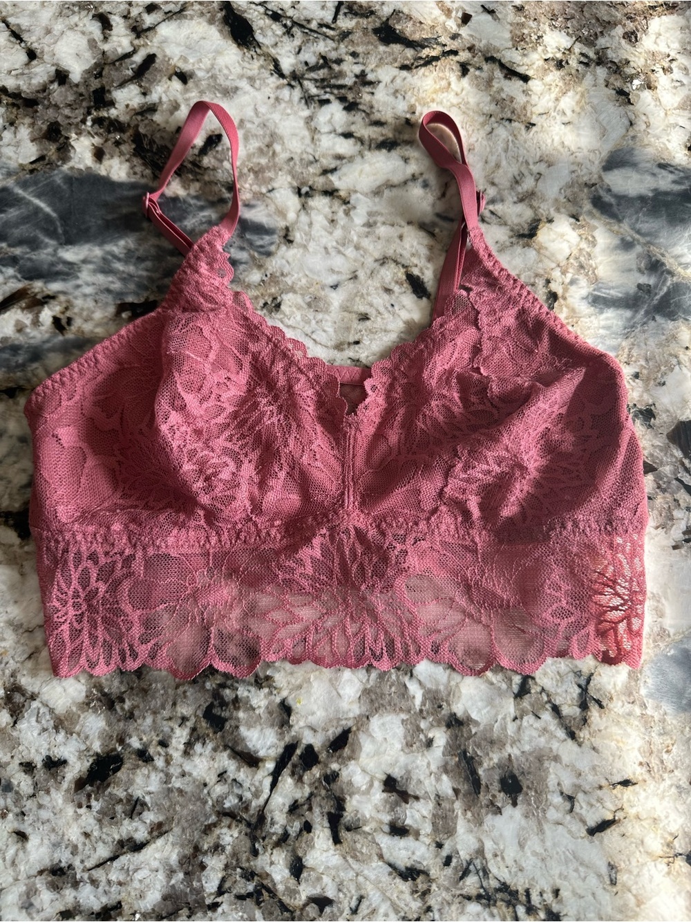 PINK Victoria's Secret Floral Lace Bralette Medium